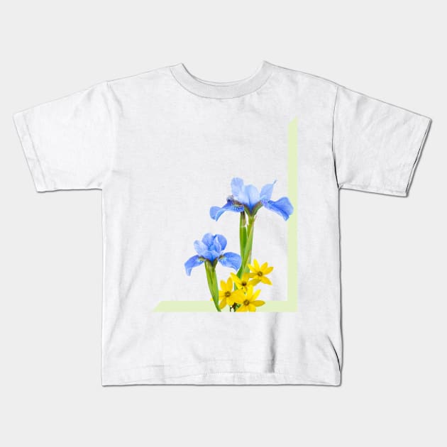 Blue Iris Kids T-Shirt by Amalus-files